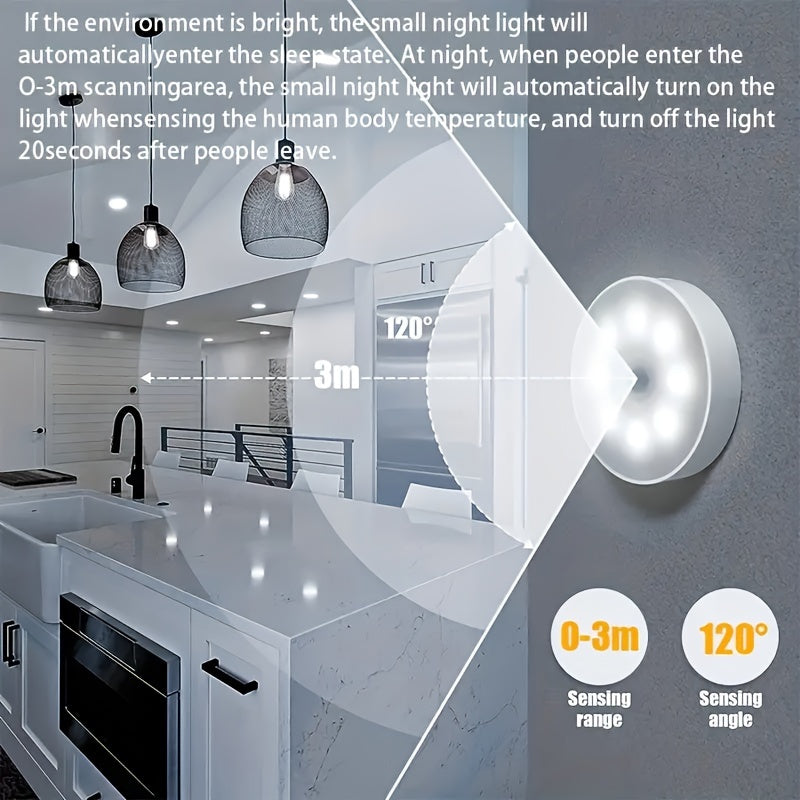 AMill 3-Pack Motion Sensor Step Lights feature rechargeable 250mAh lithium batteries and a polished plastic finish with PVC lamp shade. They are wireless, detachable indoor/outdoor night lights with infrared sensor and USB cable.