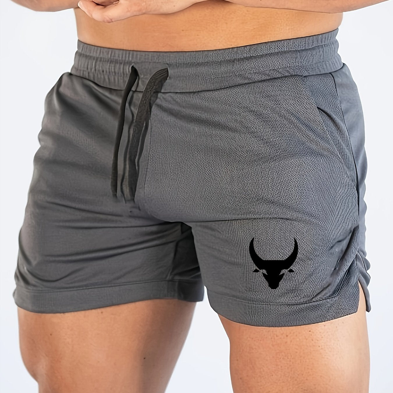 Men's Bullhead Pattern Sports Shorts for Casual Outdoors Activities