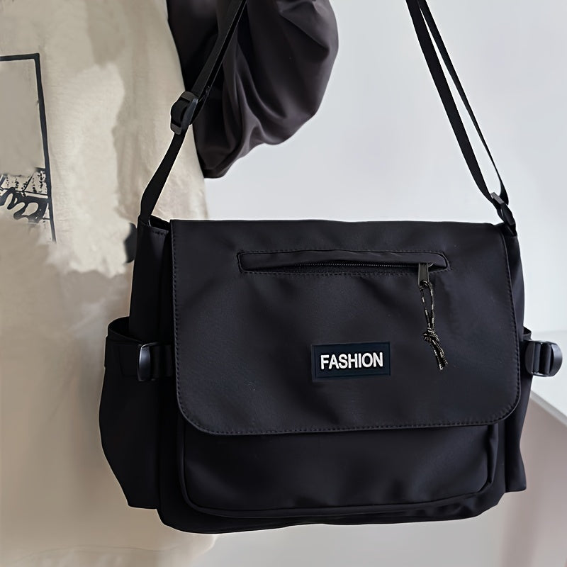 Harajuku Style Flip Crossbody Bag: Versatile Satchel for Men and Women