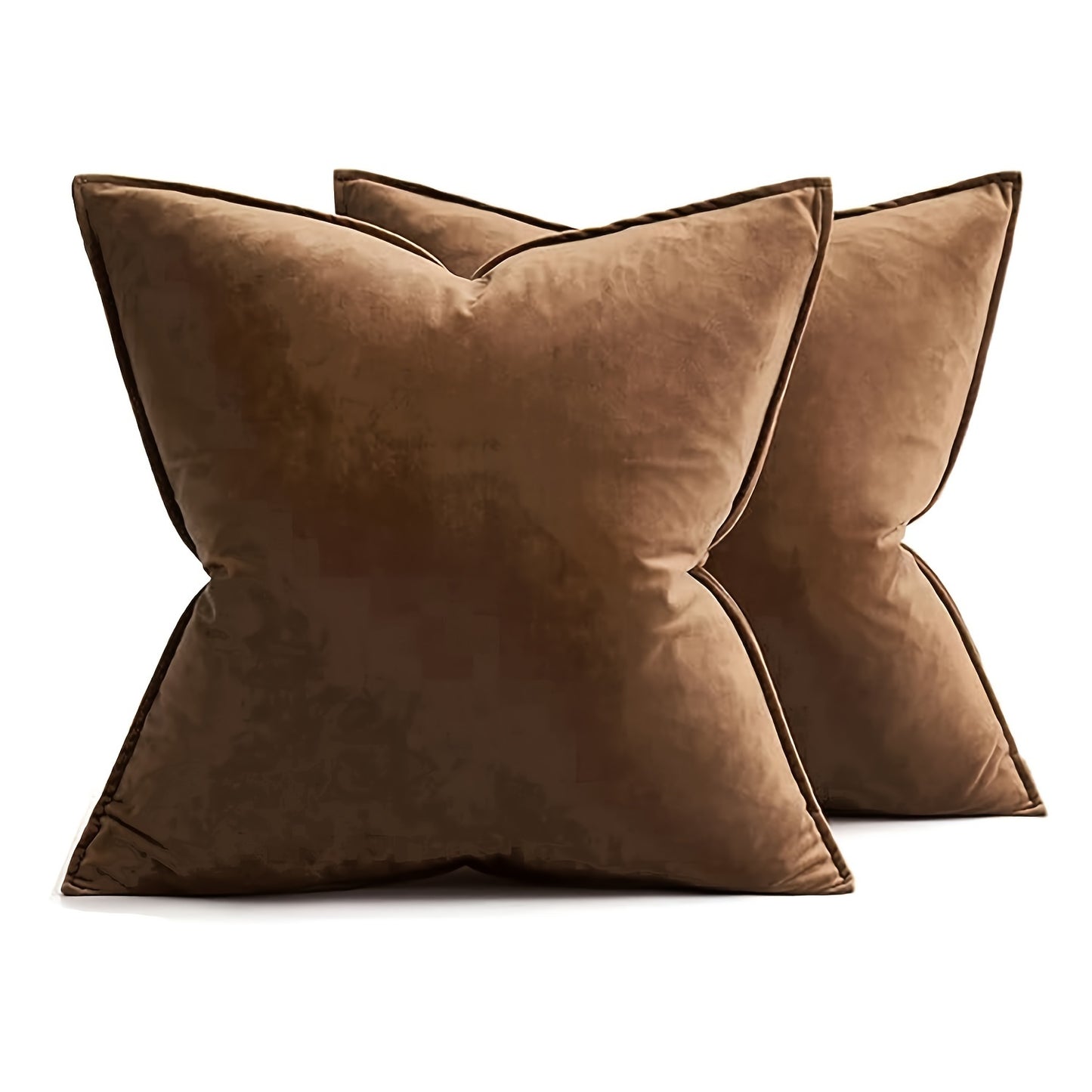 Set of 2 Soft Velvet Throw Pillow Covers for Sofa, Bedroom, Car - No Pillow Insert Included