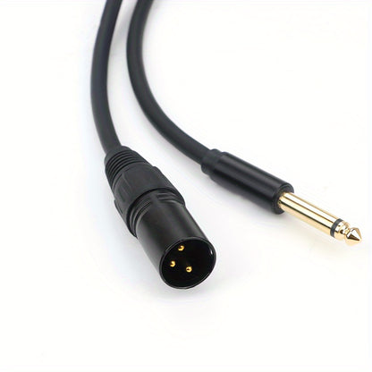 6.5mm to XLR male audio cable with zinc alloy aluminum case and pure copper golden-plated plug for connecting computer sound card to mixing console. Eid Al-Adha Mubarak.