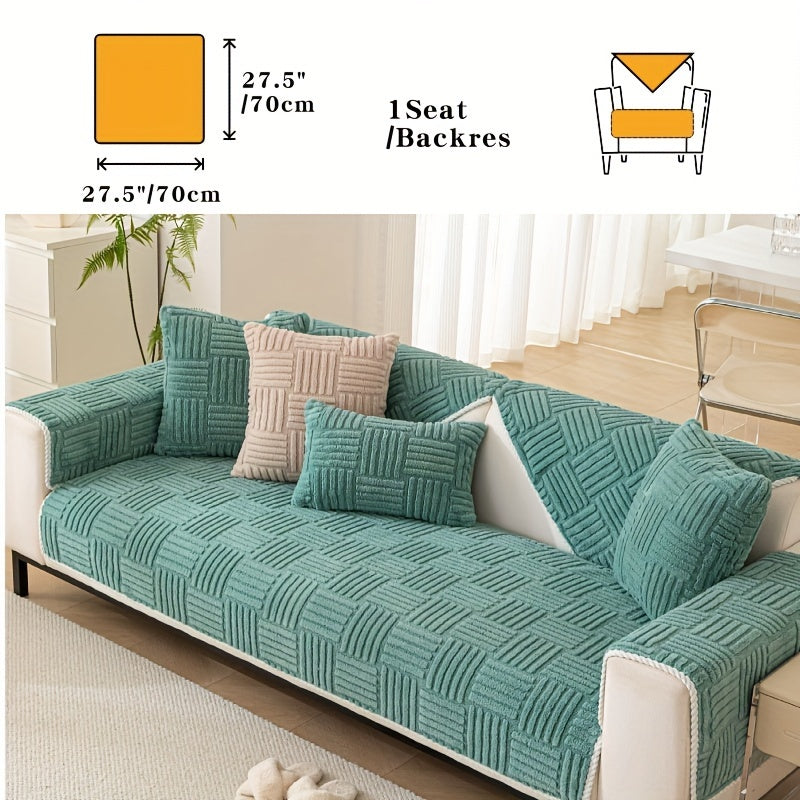 Soft, non-slip sofa cover for pet-friendly furniture protection in any room.