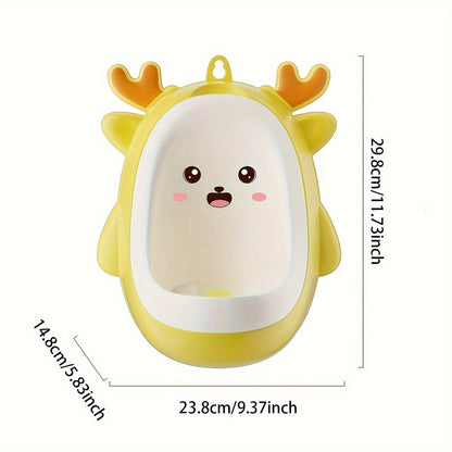 Durable Stand-Up Training Urinal for Boys with Leakproof Design and Free Hanging Hook - Made of High-Quality PP Material, Perfect for Young Children