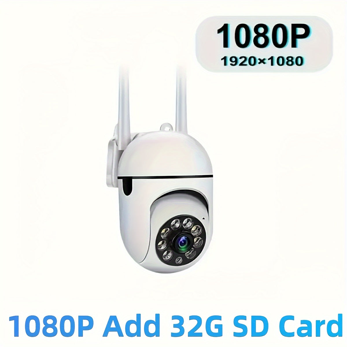 One JOOAN 1080P HD WiFi Camera with Indoor PTZ Security, Two-Way Audio, Motion Detection, Auto Tracking, Alarm Alerts, Night Vision, App Control, Smartphone Compatibility, Apple HomeKit Support - Can be Wall Mounted and Powered by USB.