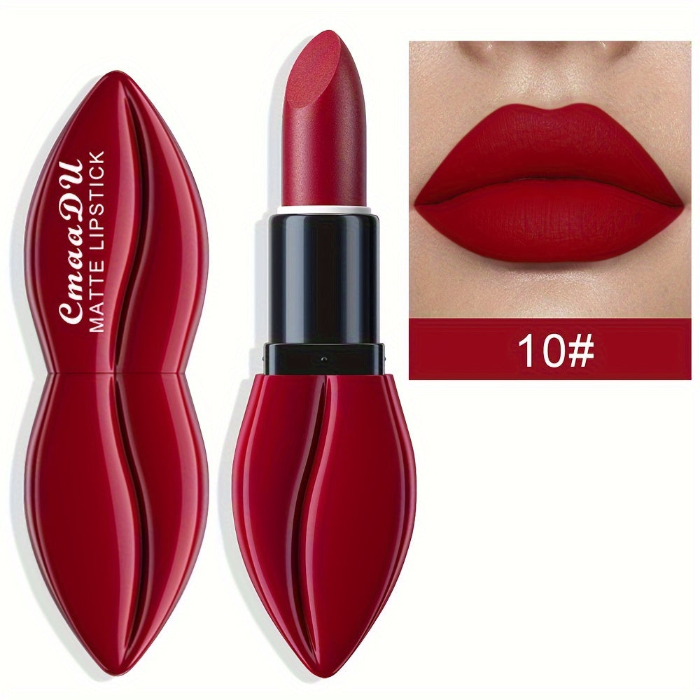 10 Colors Non-stick Cup Matte Lipstick, Long Lasting Waterproof Valentine's Day Gift