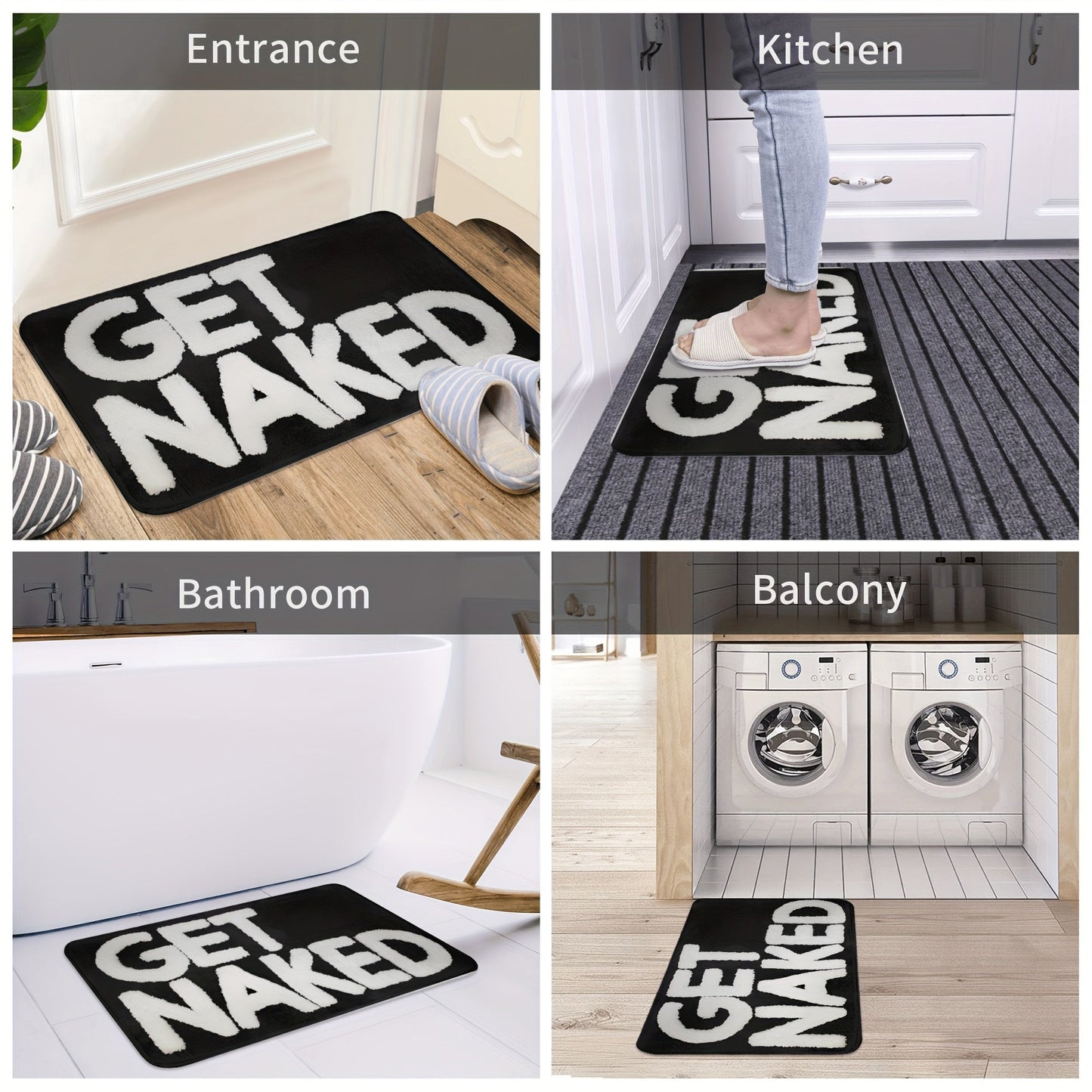 Introducing our Welcome Home Door Mat – A Soft, Non-Slip Rug that is Machine Washable; Perfect for Kitchen & Bathroom Entrances, Measuring 39.88cmx23.6