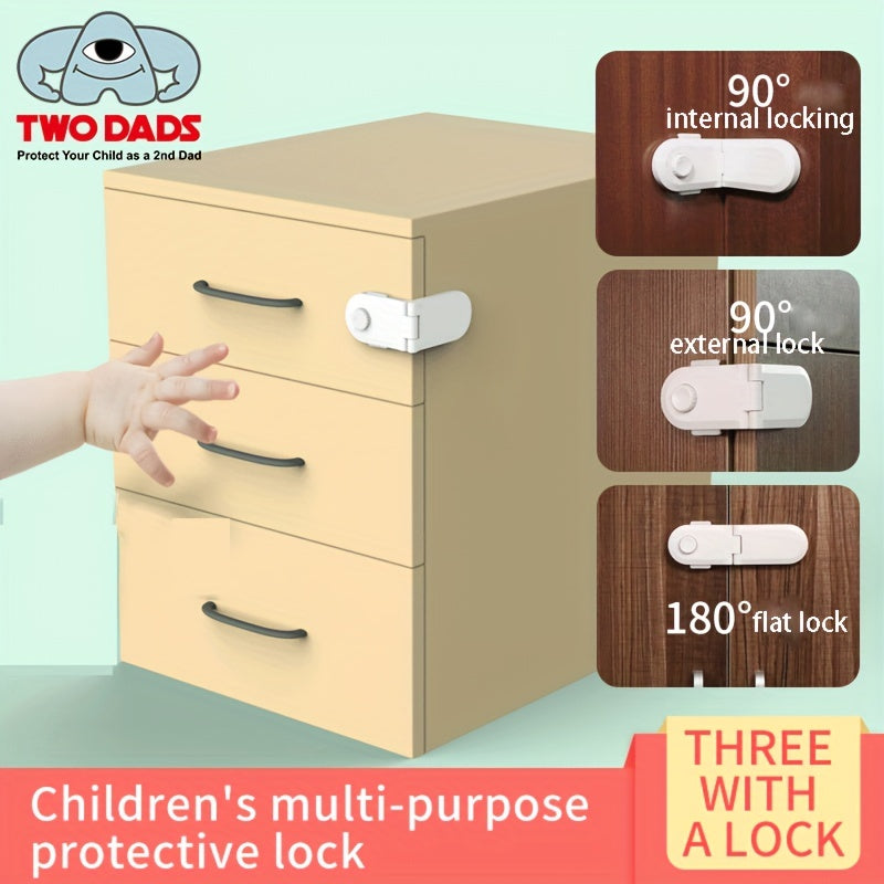 Two child safety drawer locks, right angle locks, cupboard locks, baby proof multifunction locks, baby safety locks, and fridge protection locks.