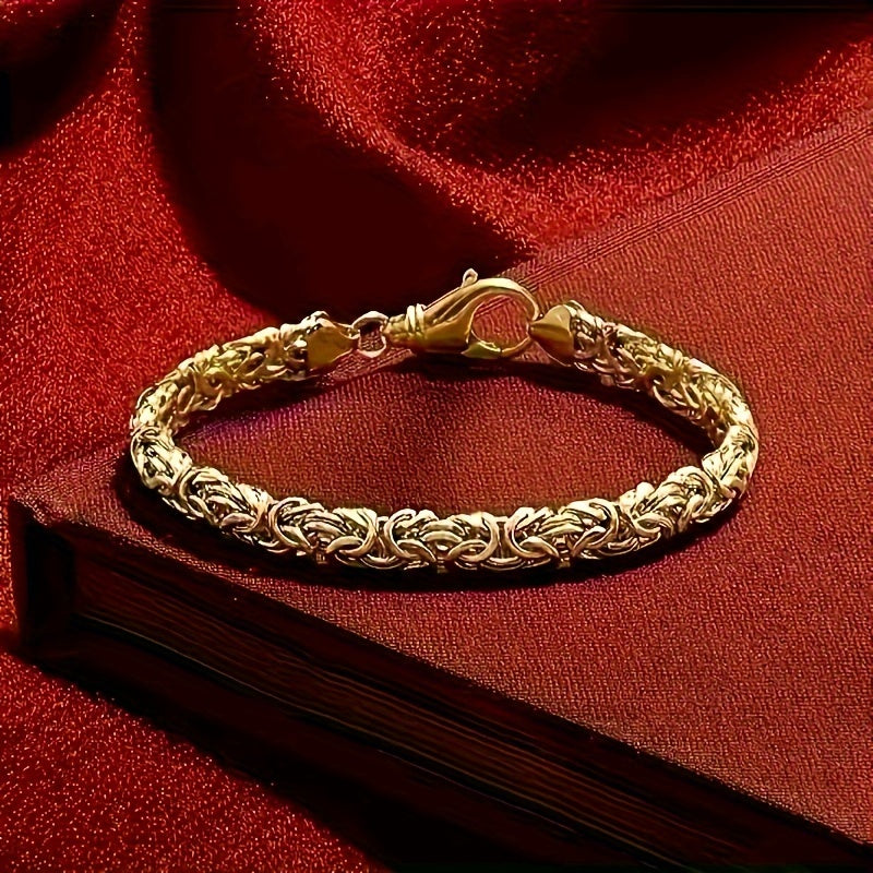 Luxurious 925 Sterling Silver Bracelet with 18K Gold Plating, Intricate 3D Woven Design, December Birthstone, Exquisite Italian Craftsmanship, Ideal Gift for Wife, Girlfriend, Mom, Anniversary, Birthday, or Special Occasions - Comes in a Premium Gift Box.