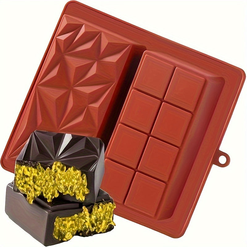 Durable Silicone Chocolate Bar Mold - 2.54cm Deep, Non-Toxic, Great for Making Bars & Candy Treats, Perfect for Holiday Baking during Halloween & Christmas