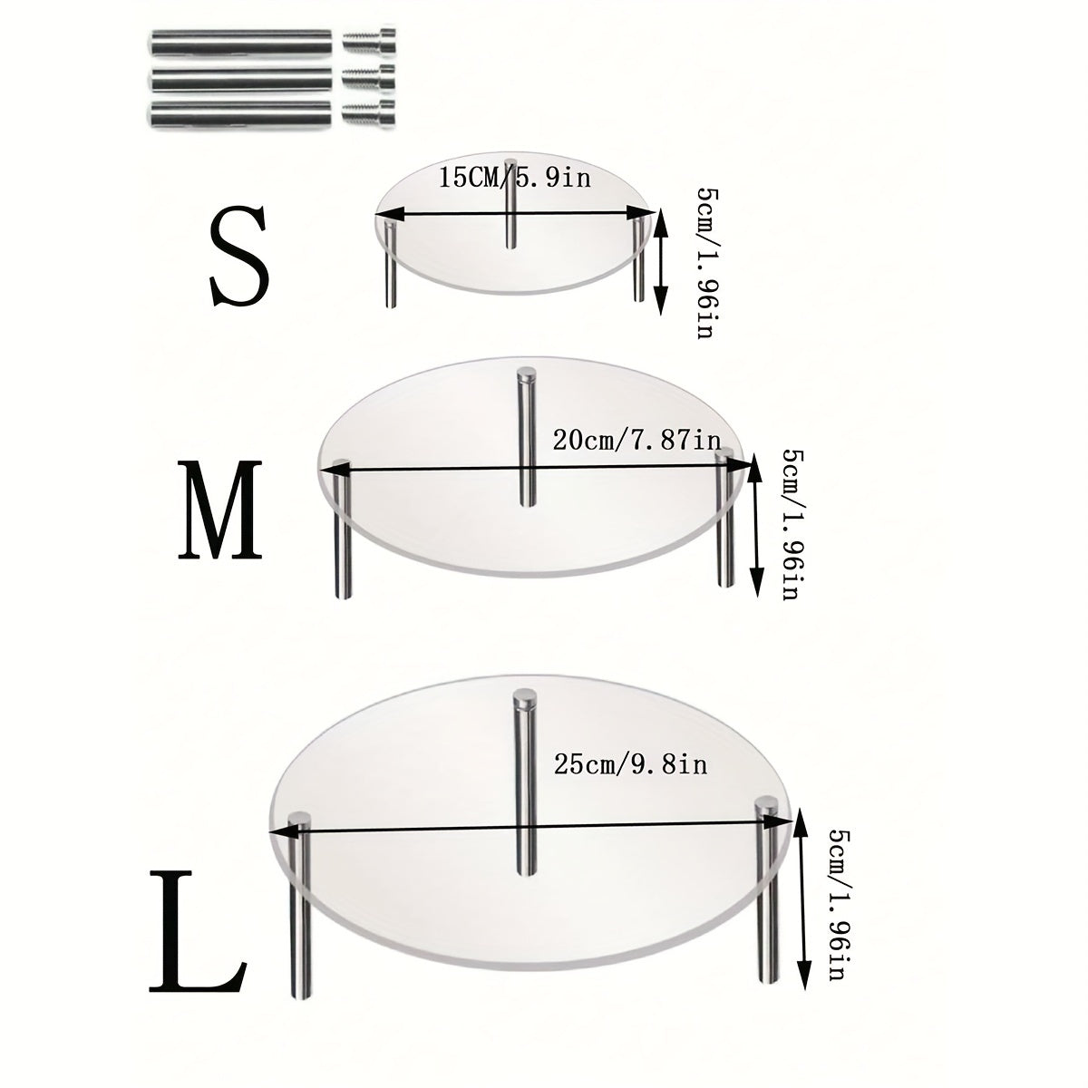 Elegant Transparent Acrylic 3-Tier Cake Stand with Sturdy Metal Poles - Perfect for Weddings, Birthdays, and Christmas! Versatile Cupcake and Cake Display Rack for Party Decor and Kitchen Use, Includes Cake Decorating Supplies