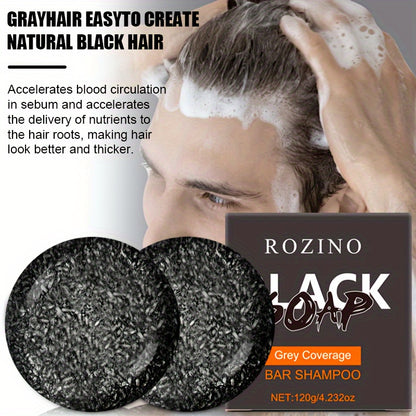 Two sets of black hair soap for naturally nourished, shiny black hair with mulberry essence. Start your journey to luxurious black hair care at home and revitalize your hair color.