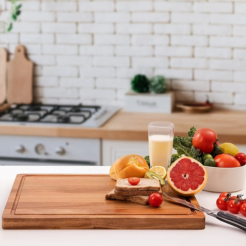 Premium Walnut Wood Cutting Board with Juice Groove, Easy-Grip Handles - Durable, Ideal for Home Kitchen, Professional Chefs, Holiday Gifts for Christmas, Thanksgiving, Father's & Mother's Day