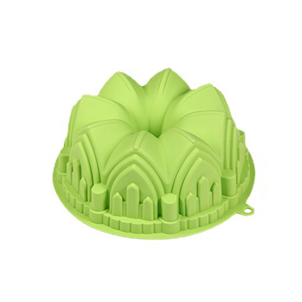 Silicone Castle Crown Cake Mold - Ideal for Baking Large Cakes and Desserts at Home