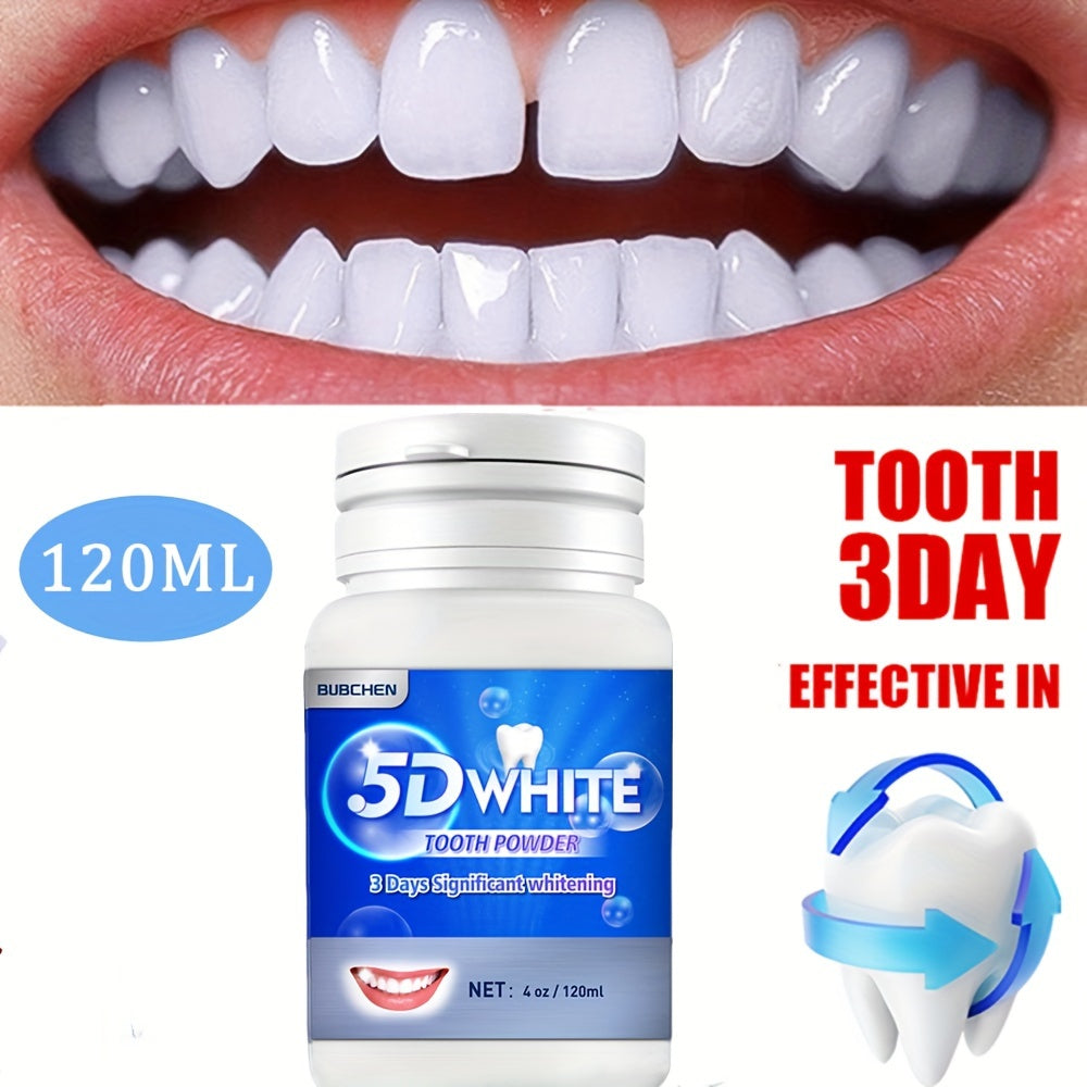 Teeth cleaning powder for daily use, freshens breath and deep cleans teeth.