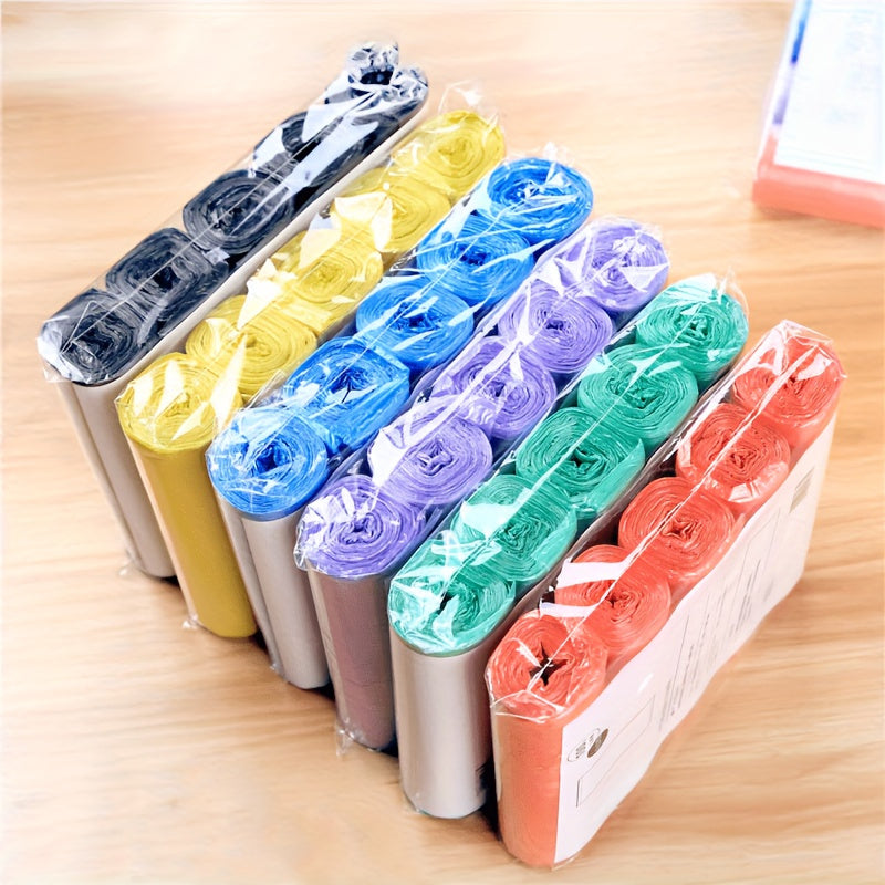 Get 1 set of 5 rolls of full bathroom small garbage bags, disposable thin garbage bags for kitchen storage, bagged small garbage bags for bathroom, kitchen, office, restaurant cleaning in plastic bags.