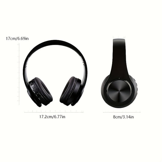 New wireless headphones with retractable and foldable design, long battery life, ideal for tablets, PCs, TVs, phones, and travel, perfect for enjoying music as a gift.