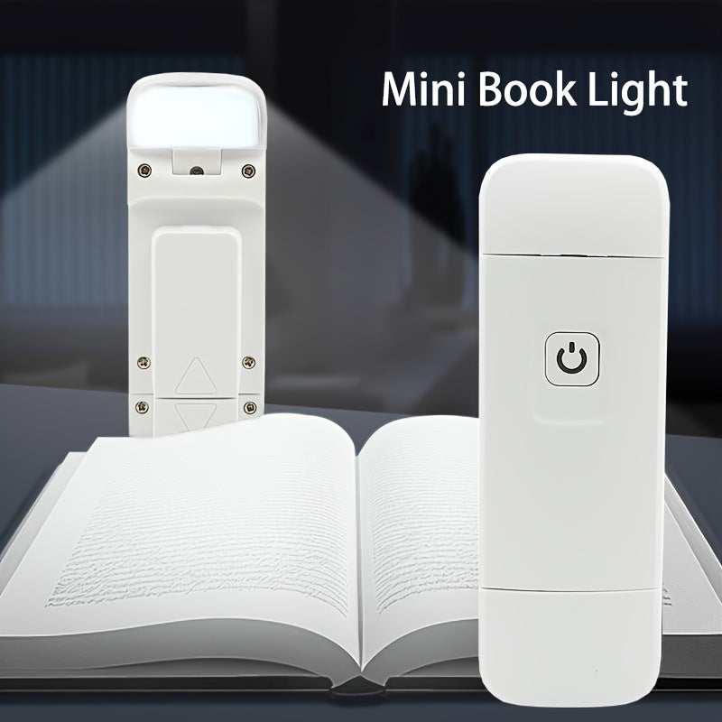 Rechargeable LED Book Light with 3 Brightness Levels, USB Charging and Push Button Control. Wall Mountable, Portable Reading Lamp for Bed, Car, Dorm. Lithium Battery Powered. Solid Color.