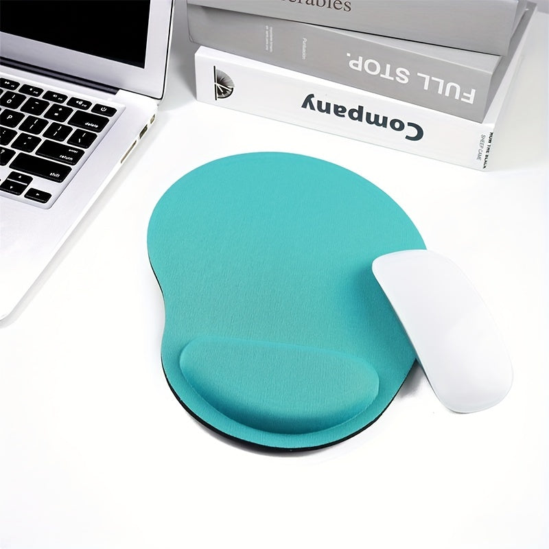 Ergonomic EVA wrist cushion with memory foam mouse pad for comfortable desk support in office or computer use.