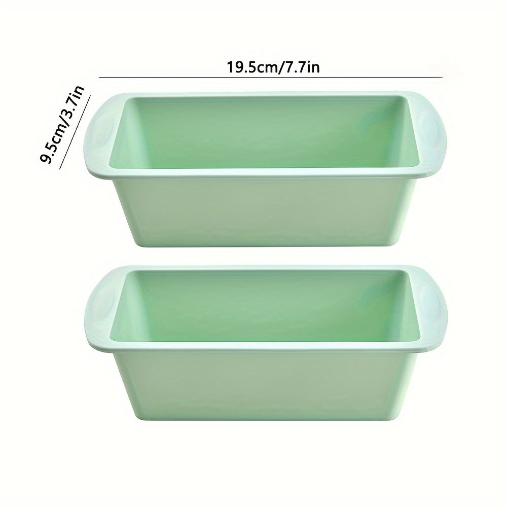 Silicone Loaf Pan Set - Includes 2 Non-Stick Easy Release Rectangle Cake Pans for Baking Bread. Flexible and BPA Free, these Silicone Molds are perfect for making Toast, Brownies, and Cakes.