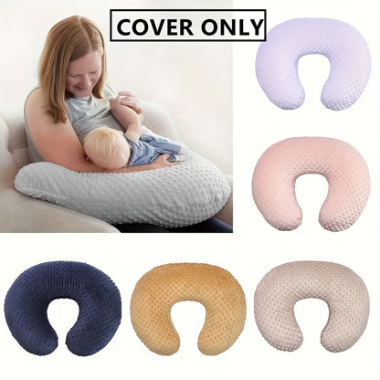 Soft and snug minky nursing pillow cover, ideal for breastfeeding and comfortable nursing for infants and babies.