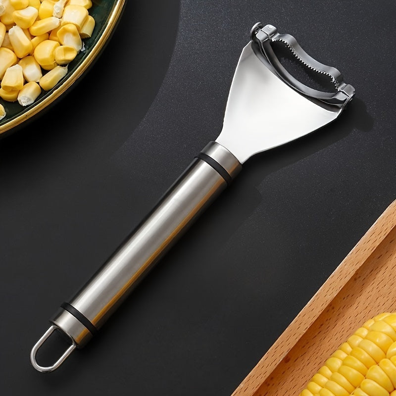 Corn Stripper made of Stainless Steel - User-Friendly Manual Cob Peeler for Household Kitchens, Ideal for BBQs & Outdoor Picnics