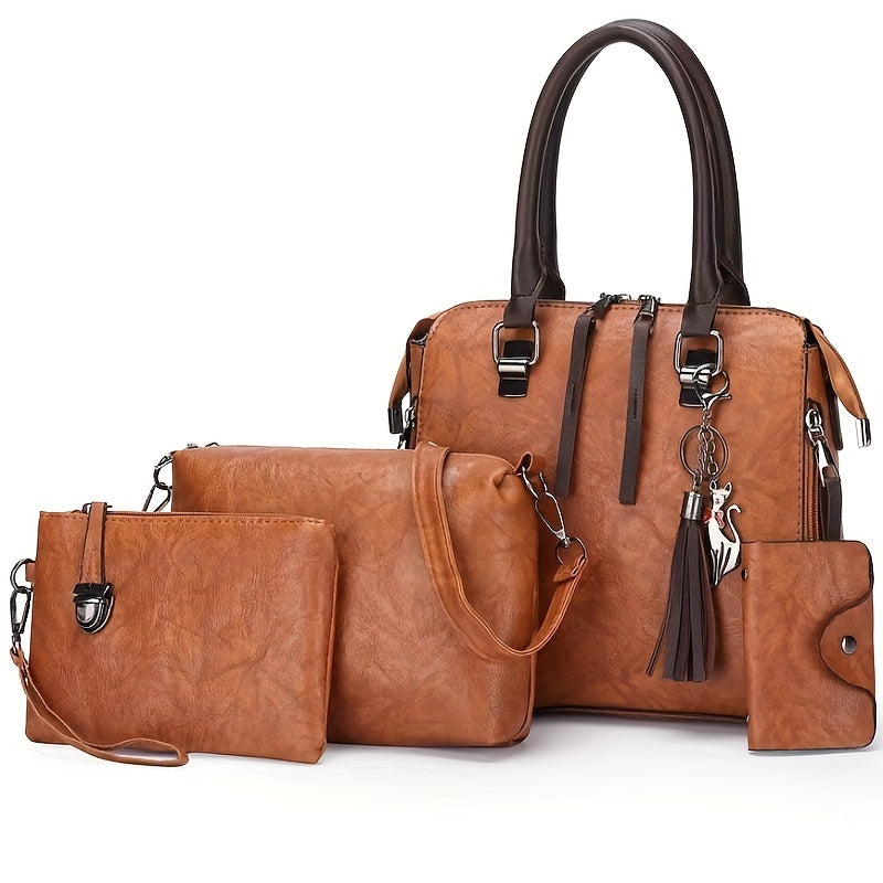 2024 New Retro Multi-Set Handbag for Women, Western Style Crossbody Bag with Large Capacity