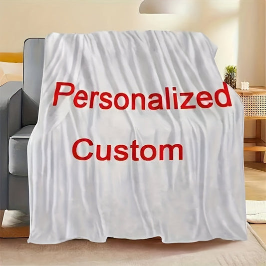 Personalized Custom Throw Blanket - 1 piece, Made of Extra Soft Knitted Polyester, Features High Definition Print, Custom Photo Blanket for Girls, Boys, Adults, Grandparents, Daughters, Sons, Sisters, and Parents. Perfect Valentine's Day Gift