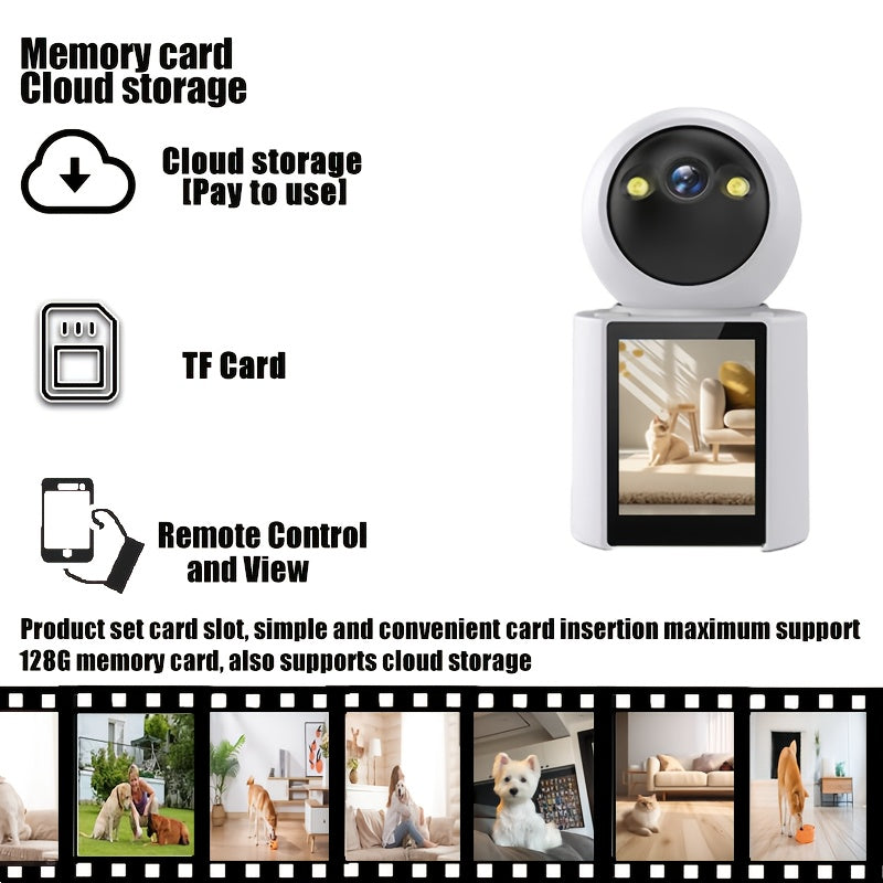 Get the 1 PCYIIYRY indoor intelligent security camera with improved night vision, wireless WIFI connectivity, intelligent IP monitoring, home security features, two-way audio, and baby monitoring capabilities. SD card not included and must be purchased