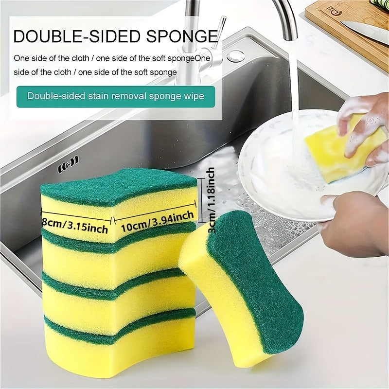 24 Cleaning Sponges with Nano-Microfoam Structure for Ultra-Strong Stain Removal, Ideal for Industrial and Commercial Cleaning. Made from Durable Sponge Material for Long-Lasting Use. Easy to Wipe Clean.