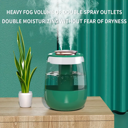 Large mist humidifier with USB power- perfect for bedroom and desk use.