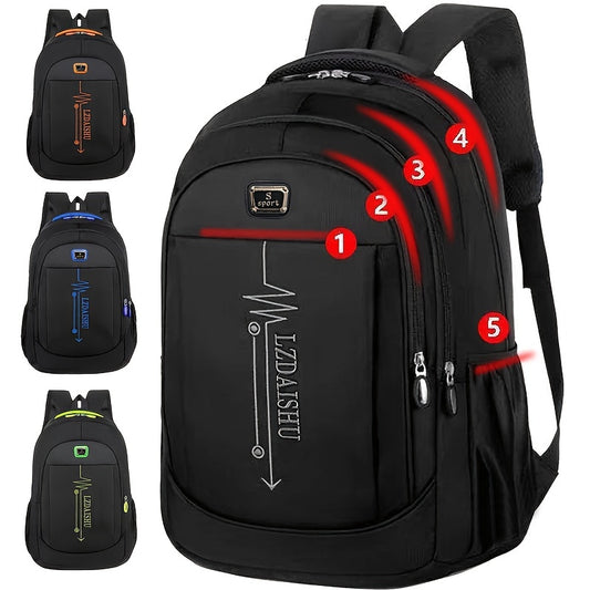 New spring backpack for business travel and leisure with large capacity, suitable for junior high school and computer use. Assorted zipper directions available.