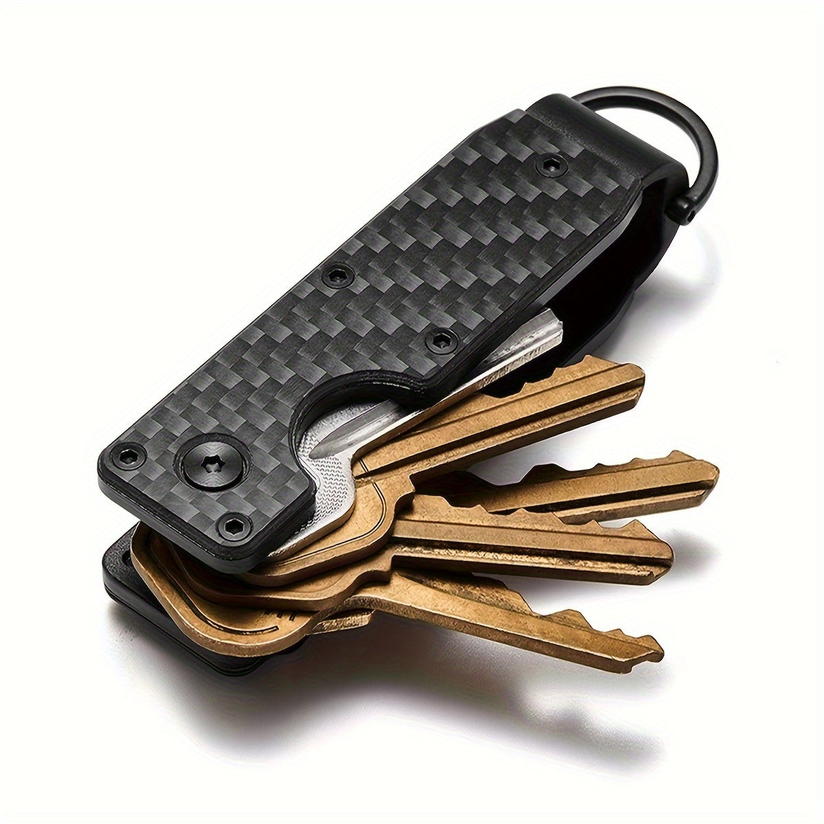 Forever Miyin Sleek Aluminum Key Organizer is a compact and lightweight key holder with a secure twist lock. It is scratch-resistant and makes an ideal gift for both men and women.