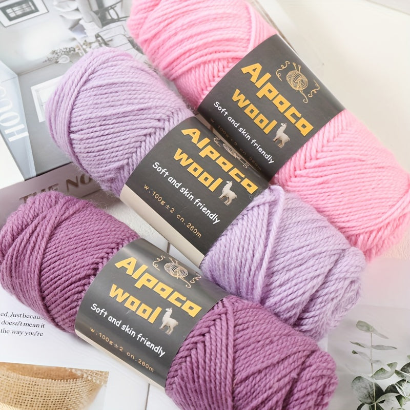 500G Alpaca Wool Yarn, 245 Thick Knitting Needles, Multi-Colored Kit for Autumn and Winter Fashion DIY Projects. Includes Yarn for Sweaters, Cardigans, Scarves, Hats, Gloves, Pants, and