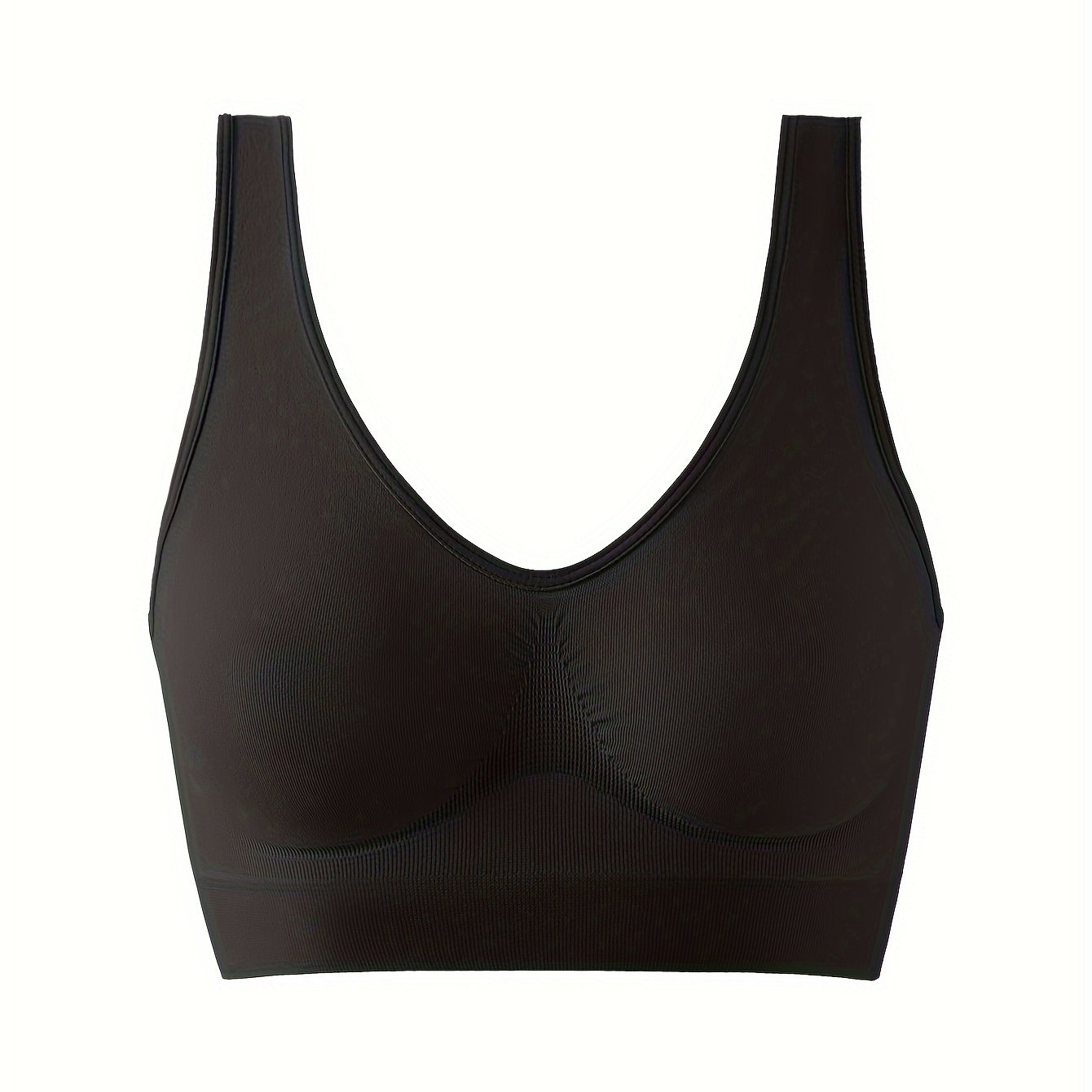 Full coverage wireless tank bra with seamless design, comfortable push-up style for women's lingerie and underwear.