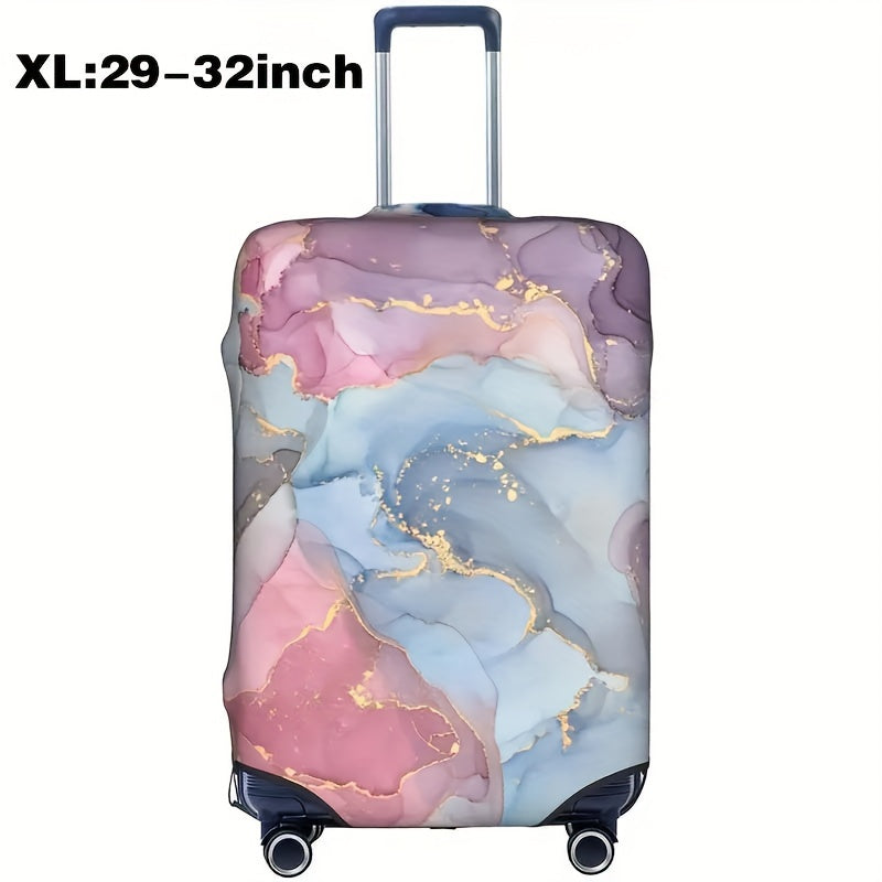 Cartoon patterned elastic luggage cover for travel suitcase or trolley duffle case.