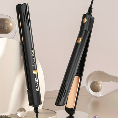 CRASTS Professional Hair Straightener & Curler with adjustable temperature settings, digital display, ergonomic design for smooth, frizz-free hair. Unisex styling tool.