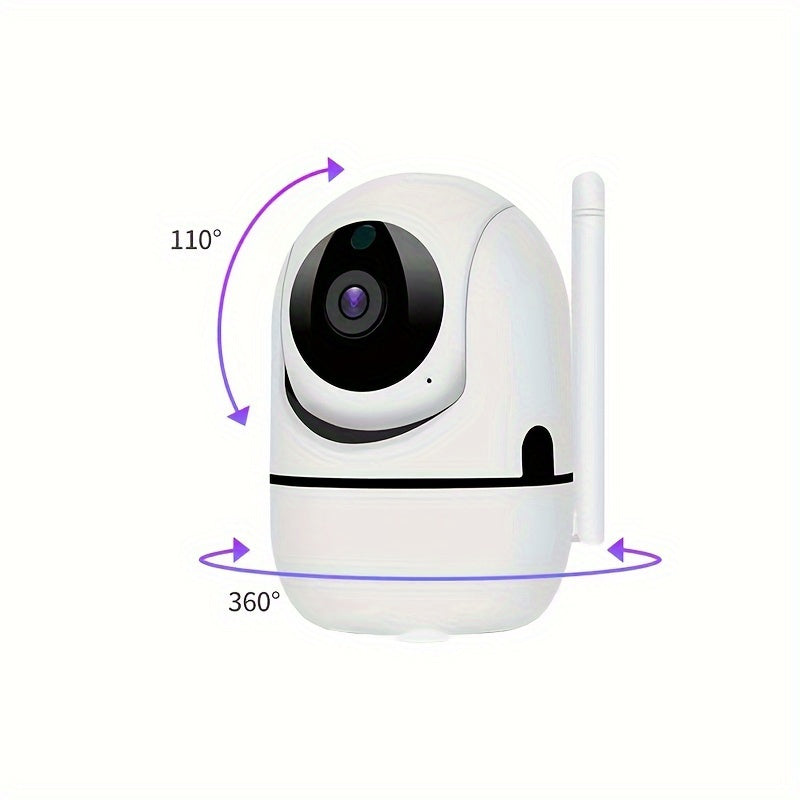 Stay Safe Inside with our Indoor Safety Smart Camera! This 1080P Wireless Camera uses 2.4G WiFi for easy home monitoring of your pets. Features include Motion Detection & Tracking, Night Vision, and 2 Way Audio. Perfect for watching over your dogs or