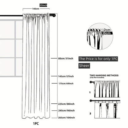 Sweet and romantic, this sheer curtain features a delicate bead lace small flower design in white. Perfect for adding a touch of softness and charm to your living room, bedroom, or dining room decor. This rod pocket curtain is also suitable for cabinet