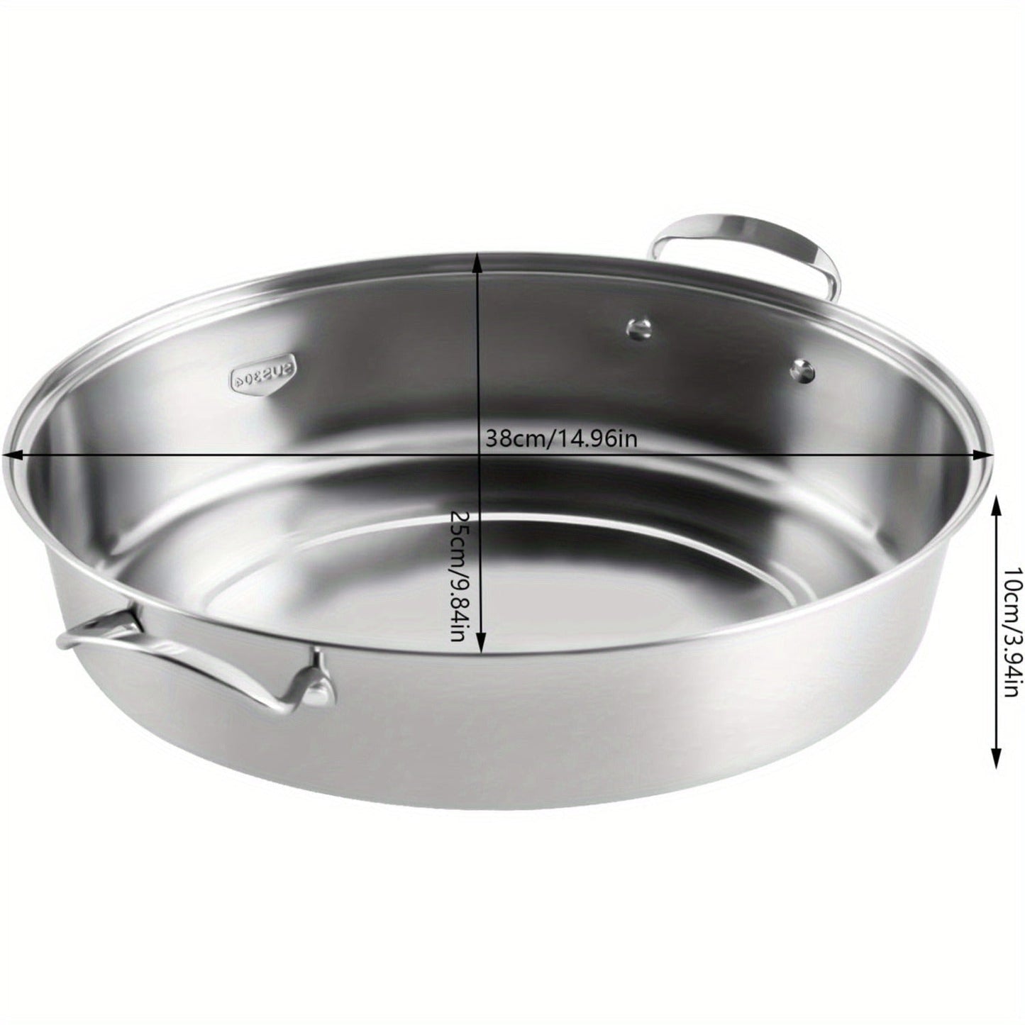 Multifunctional Stainless Steel Fish Steamer & Noodle Pot Set with Rack - Perfect for Cooking, Steaming, and Soup Making.