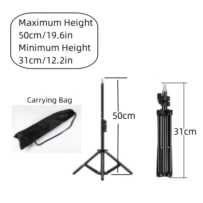 63-inch extendable tripod made of heavy duty carbon steel for supporting softbox, video flash, reflector, and lighting background in photo studio.