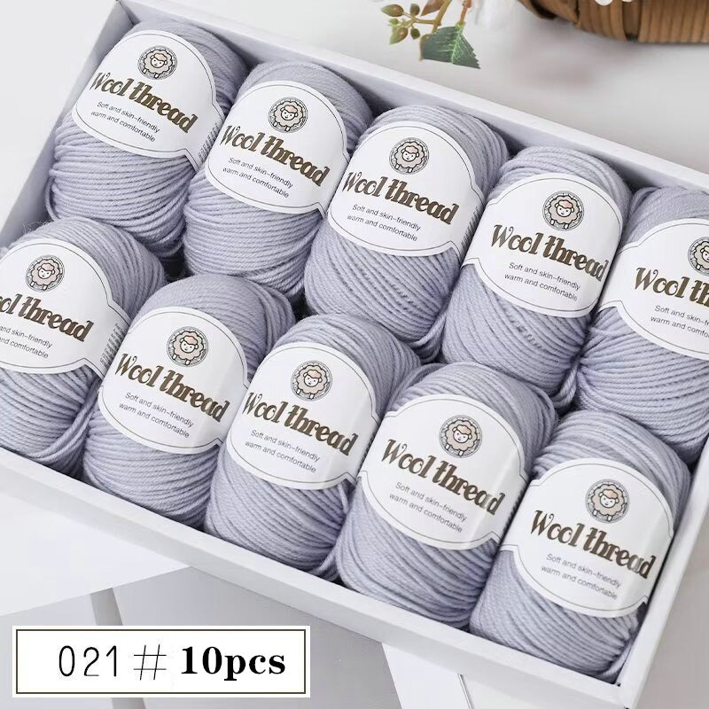 10pcs of Australian Wool Yarn [Approx. 500G/10 Balls Per Pack], Ideal for Crocheting Sweaters, Coats, Vests, Scarves, Hats, and DIY Knitwear, Soft, Warm, and Easy to Knit.