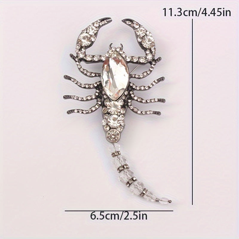 Retro Rhinestone Scorpion Brooch Pin - Amazon'da tashqi kiyim va shaxsiy moda uchun uslubda noyob aksessuar