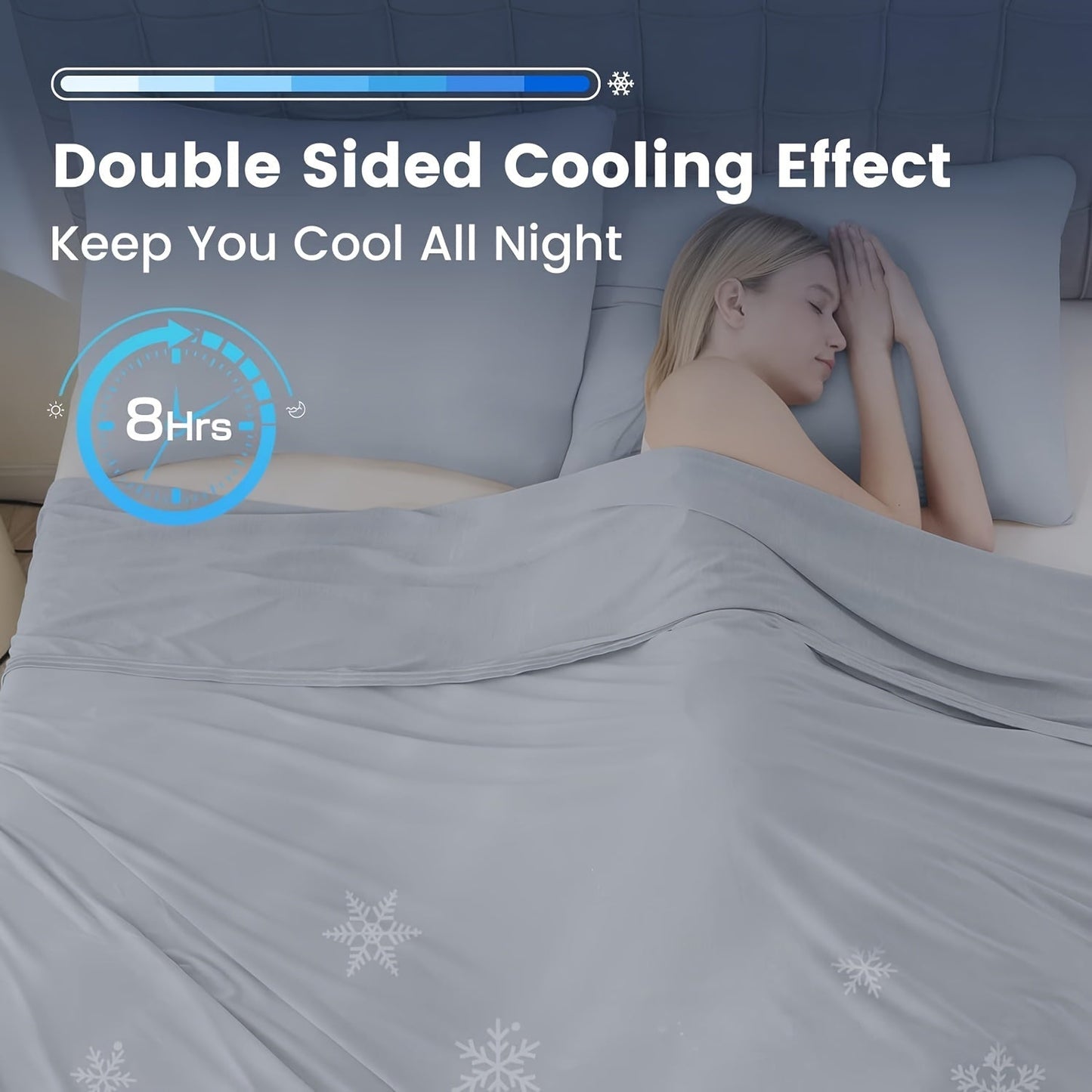 Stay cool during the spring and summer nights with this 1 piece summer cool blanket, perfect for managing body heat and sweating while sleeping.