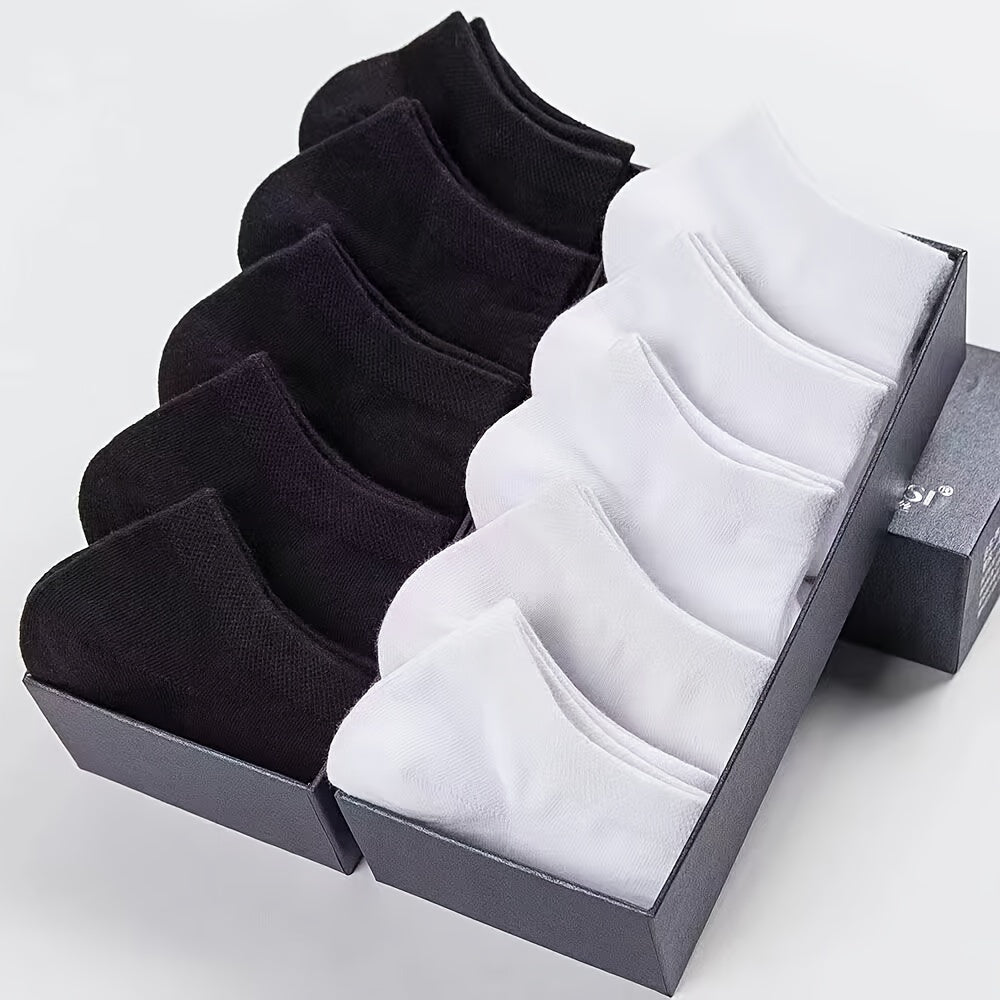 10 pairs of men's short low-cut socks for spring and summer