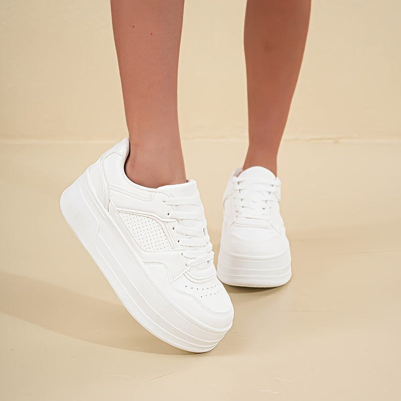 Women's all-season sneakers featuring lace-up closure, non-slip sole, and breathable materials.