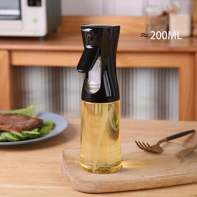 Baking Oil Spray Bottle for Cooking, 1pc, 200ML/300ML PET Material, Air Fryer Spray Bottle, Kitchen Baking Supplies, Canola Oil Sprayer, Salad Making, Baking, Frying, Grilling, Greenery, Salon, Hairdressing, White/Black