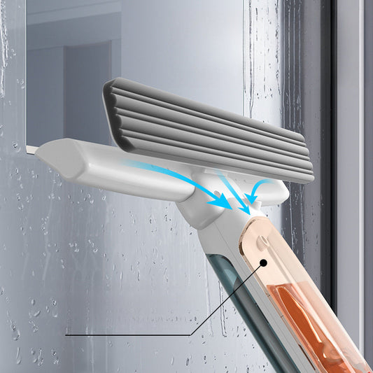 Extendable Glass Wiper with Dual Sides - Versatile Window Cleaning Tool for High Windows in Bedroom, Bathroom, Kitchen, and Living Room