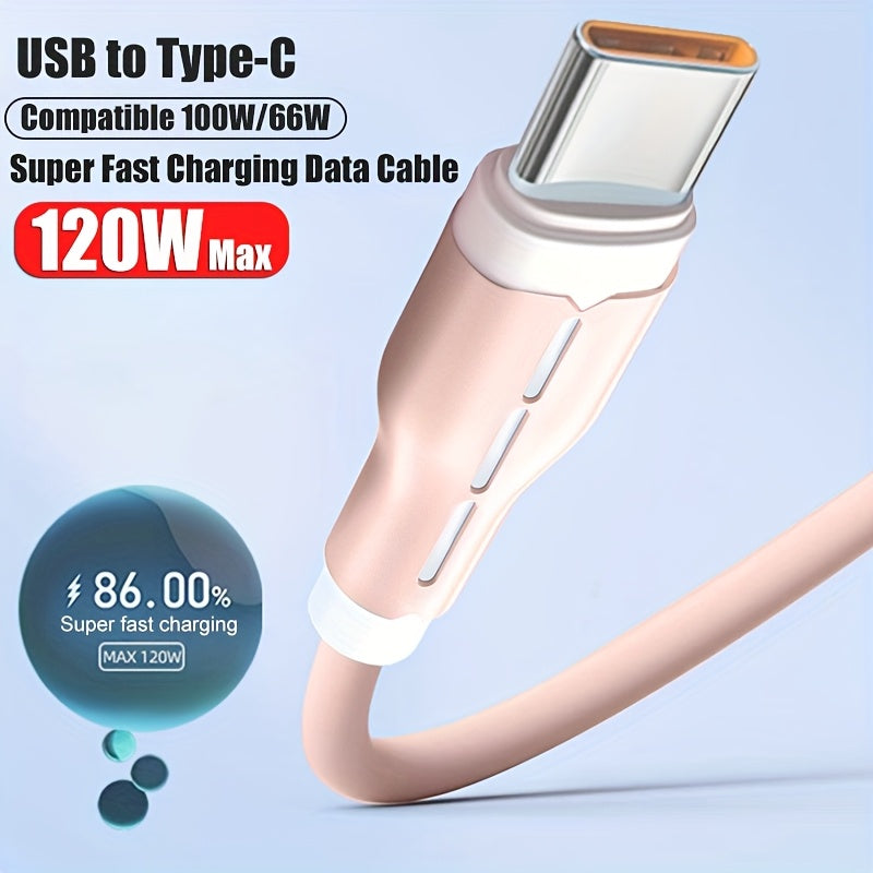 Fast charging cable compatible with various mobile phone brands for high-speed data transfer, including in-car use.