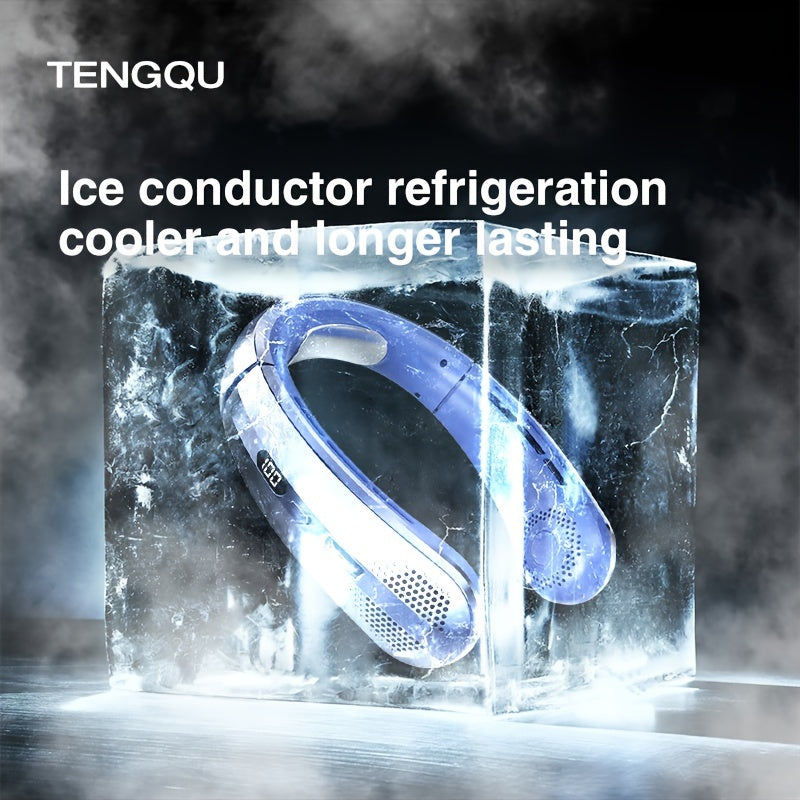 The TENGQU 1pc Portable Neck Fan is a convenient and versatile cooling device. It features adjustable wind speed, USB charging capability, low power consumption, and long battery life. The fan also comes with an LED display, making it easy to monitor