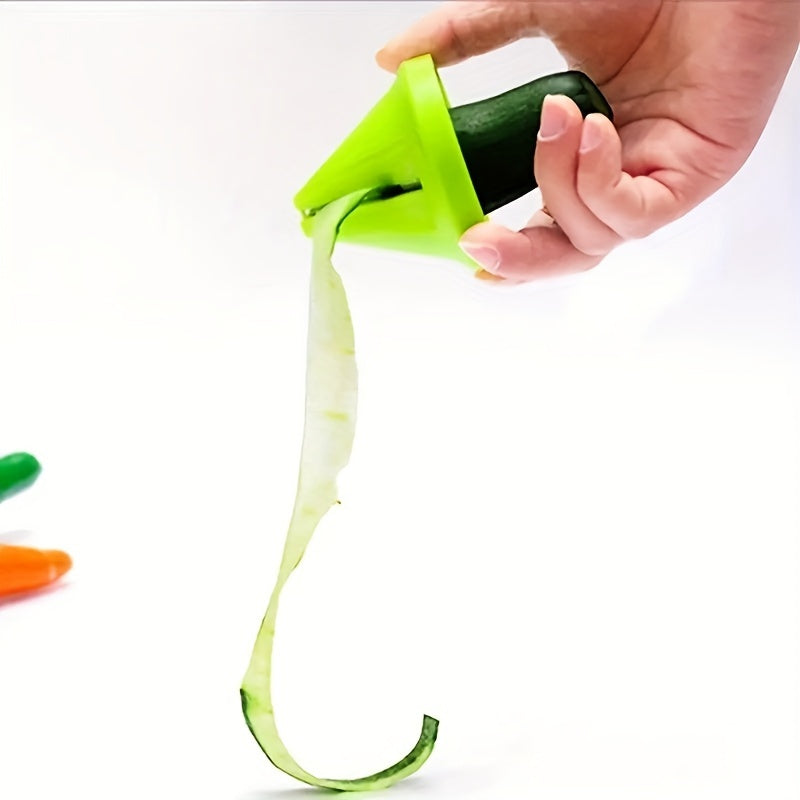 Get creative in the kitchen with the 1pc Multi-Functional Vegetable Spiralizer! Slice and dice carrots, cucumbers, and more with ease using this essential kitchen gadget. It's perfect for quickly and easily peeling fruits and veggies, making meal prep a